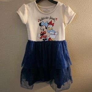 Disney Minnie and Daisy Dress - Cream and Blue